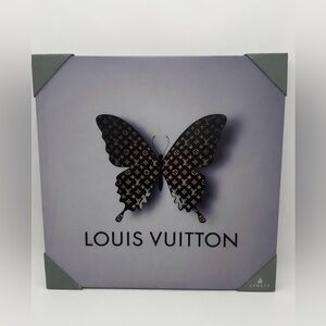 Luxury Designer-Inspired Butterfly Canvas Wall Art – Black‎ & White Glam Decor